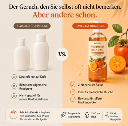 Savelina Kaki Duschgel – Sanfte Reinigung & Frische | 300 ml