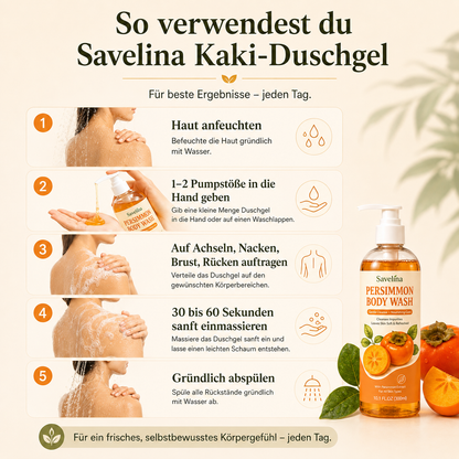 Savelina Kaki Duschgel – Sanfte Reinigung & Frische | 300 ml