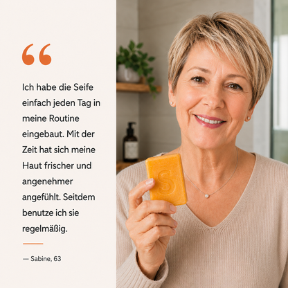 Kaki-Seife Savelina Bewertung - Routine