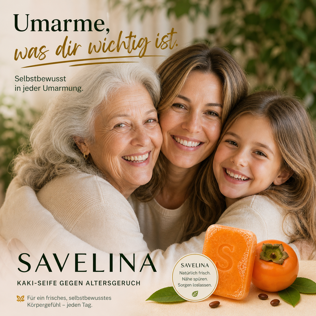Kaki-Seife Savelina gegen Altersgeruch